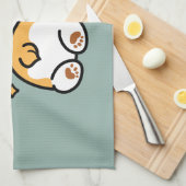 Hintern zuerst, Let's Nickerchen - Niedlicher Corg Geschirrtuch (Viertel Falte)