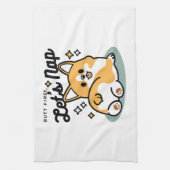 Hintern zuerst, Let's Nickerchen - Niedlicher Corg Geschirrtuch (Vertikal)