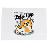 Hintern zuerst, Let's Nickerchen - Niedlicher Corg Große Geschenktüte (Rückseite)