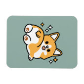 Hintern zuerst, Let's Nickerchen - Niedlicher Corg Magnet (Horizontal)