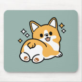 Hintern zuerst, Let's Nickerchen - Niedlicher Corg Mousepad (Vorne)