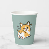 Hintern zuerst, Let's Nickerchen - Niedlicher Corg Pappbecher (Vorderseite)