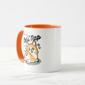 Hintern zuerst, Let's Nickerchen - Niedlicher Corg Tasse (Vorderseite Links)