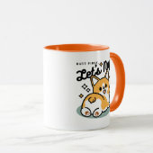 Hintern zuerst, Let's Nickerchen - Niedlicher Corg Tasse (VorderseiteRechts)