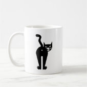 Hinternloch der schwarzen Katze Kaffeetasse (Links)