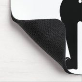 Hinternloch der schwarzen Katze Mousepad (Ecke)