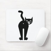 Hinternloch der schwarzen Katze Mousepad (Mit Mouse)
