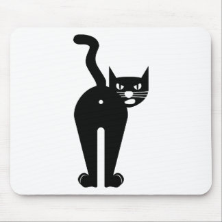Hinternloch der schwarzen Katze Mousepad