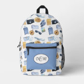 Hinterpack zum Thema Reisedesign Bedruckter Rucksack (Vorderseite)