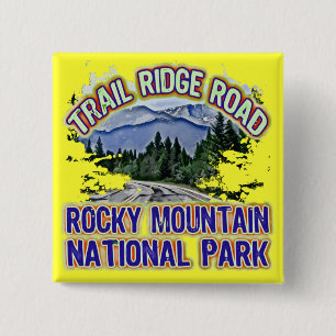 Hinterridge-Straßen-Rocky Mountain Nationalpark Button
