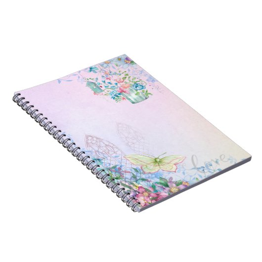 Hinterromantischer Schmetterling Notizblock (Rechte Seite)