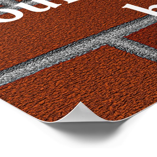 Hinterteil gegen Ziegelmauer Poster (Ecke)