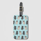 Hinterteil-Schüttel-ApparatMops-Welpen-Fehlschlag Gepäckanhänger (Vorderseite Vertikal)