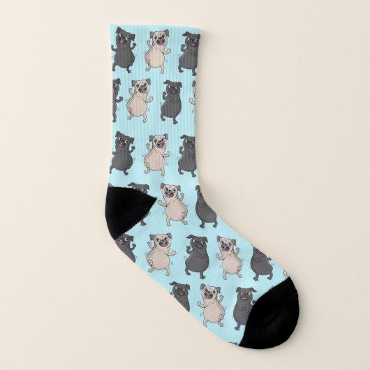 Hinterteil-Schüttel-ApparatMops-Welpen-Fehlschlag Socken (Links - Innen)