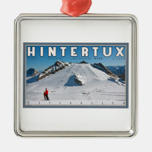Hintertux - der Gefrorene Stab Silbernes Ornament