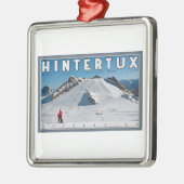 Hintertux - der Gefrorene Stab Silbernes Ornament (Links)