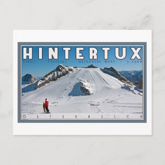 Hintertux - die Gefrorene Wand Postkarte (Vorderseite)