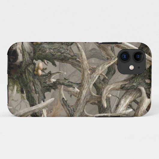 Hinterwälderrotwild-Schädel-Camouflage Case-Mate iPhone Hülle (Rückseite (Horizontal))