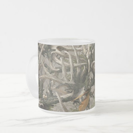 Hinterwälderrotwild-Schädel-Camouflage Mattglastasse (Vorderseite Links)