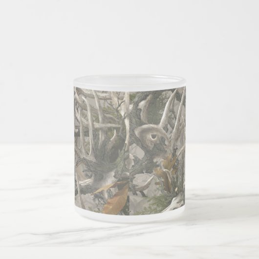 Hinterwälderrotwild-Schädel-Camouflage Mattglastasse (Mittel)