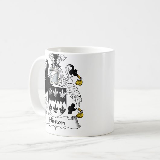 Hinton Familienwappen Kaffeetasse (Vorderseite Links)