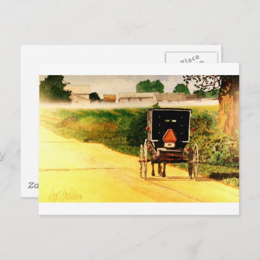 Hinunter die Straße Postkarte (Vorne/Hinten)