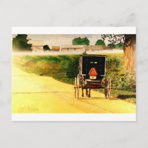 Hinunter die Straße Postkarte