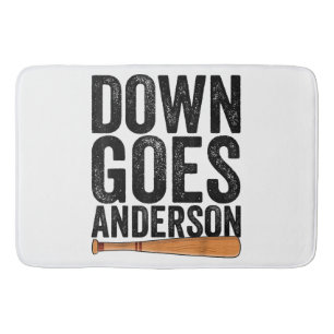 HINUNTER GEHT ANDERSON FUNNY BASEBALL Geschenk AND Badematte