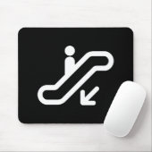 Hinuntergehen Piktogramm Mousepad (Mit Mouse)