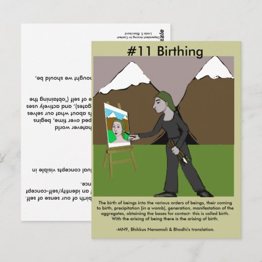 Hinweis #11 Birthing from Dependent Arising Postkarte (Vorne/Hinten)