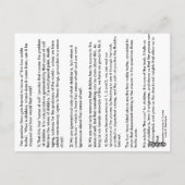 Hinweis #1 Ignoranz - von der abhängigen Entstehun Postkarte (Rückseite)