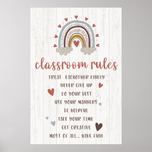 Hinweis an alle Schüler Poster für das Klassenzimm (Vorne)