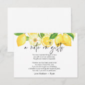 Hinweis auf Geschenke, die gut Hochzeit wünschen E Begleitkarte (Vorne/Hinten)