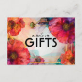 Hinweis auf Geschenke Scharlachrot Elegante Begleitkarte (Vorderseite)