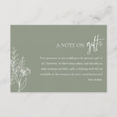 Hinweis auf Geschenke Seite Grünen Hochzeit wünsch Begleitkarte (Vorderseite)