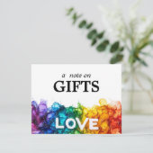 🌈 Hinweis auf GIFTS LGBTQ in Liebe gestrichen Begleitkarte (Stehend Vorderseite)