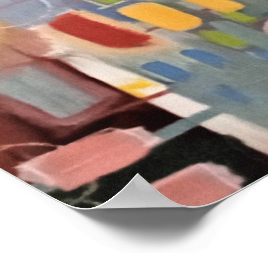 Hinweis auf rosa Abstraktes Poster (Ecke)