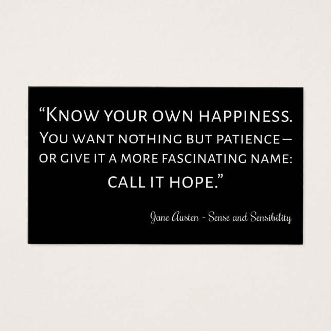 Hinweis auf Sinn und Sensibilität I (Vorderseite)