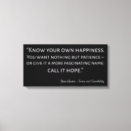 Hinweis auf Sinn und Sensibilität I Leinwanddruck