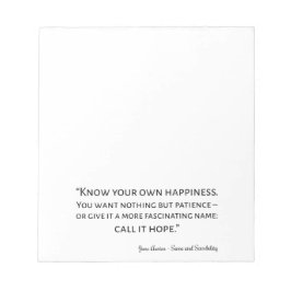 Hinweis auf Sinn und Sensibilität I Notizblock