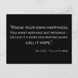 Hinweis auf Sinn und Sensibilität I Postkarte