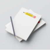 Hinweis aus dem Lehrerstiftgeschenk Post-it Klebezettel