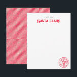 Hinweis aus der Offiziellen ICE-Liste des Weihnach Mitteilungskarte<br><div class="desc">Diese personalisierte Notenkarte des Weihnachtsmanns enthält einen festlichen Swash-Schriftart für seinen Namen, einen handgeschriebenen Schriftart für den Text der Note und eine offizielle NICE-Liste Briefmarke am unteren Rand. Auf der Rückseite befindet sich ein festliches rot-weiße diagonales Streifen-Muster. Diese Weihnachtsnoten sind ein Vergnügen, an Weihnachten verlassen oder sie vor Weihnachten vom...</div>