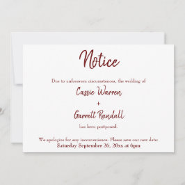 Hinweis Burgund verzögert Hochzeitsankündigung Einladung