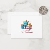 Hinweis des Lehrers Mitteilungskarte (Vorderseite/Rückseite Beispiel)