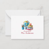 Hinweis des Lehrers Mitteilungskarte (Vorderseite)