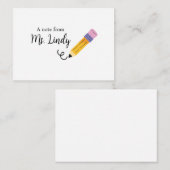 Hinweis des Lehrers Mitteilungskarte (Vorne/Hinten)