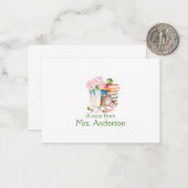 Hinweis des Lehrers Mitteilungskarte (Vorderseite/Rückseite Beispiel)