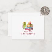 Hinweis des Lehrers Mitteilungskarte (Vorderseite/Rückseite Beispiel)