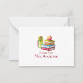 Hinweis des Lehrers Mitteilungskarte (Vorderseite)